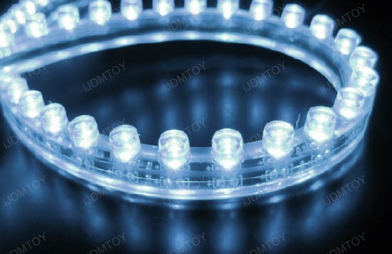 JDM Audi A5 Q7 Style Xenon White Side Shine 48-LED Flexible LED Strip Lights For Headlight Lamps