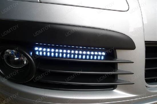 JDM Audi A5 Q7 Style Xenon White Side Shine 48-LED Flexible LED Strip Lights For Headlight Lamps