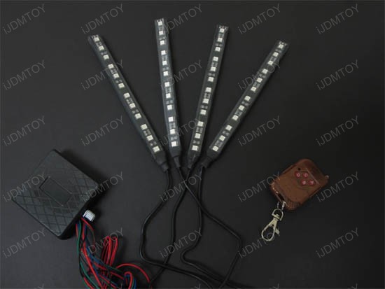 12-SMD Multi-Color LED Scanner Strip Lighting Kit
