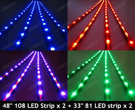 Sound Active 7-Color RGB SMD LED undercar lights