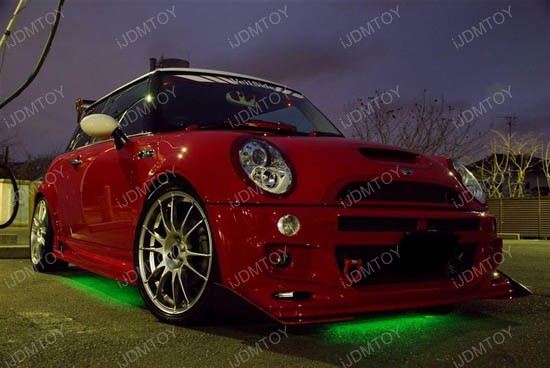 red car underglow