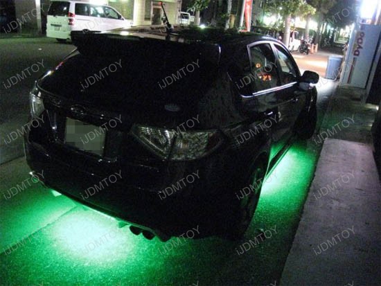 JDM Sound Active 7-Color Undercar Underbody LED Neon Glow Lighting Kit with Wireless Remote Control (2 x 36" & 2 x 24")