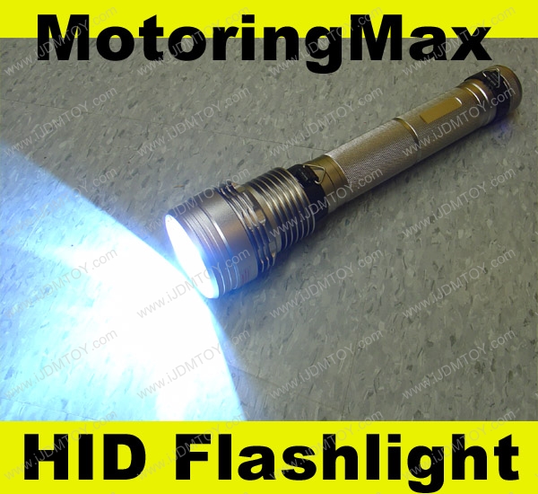 Silver 35W 3000lum Mag HID Flashlight Torch Search Lite