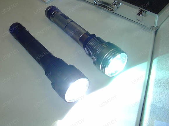 35W 3500 lum Gun Metal HID Military Grade Flashlight