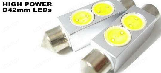 JDM 1.5W High Power D42mm 1.61 inches LED Festoon Bulbs for 560, 569, 578, 211-2, 212-2, 214-2, etc