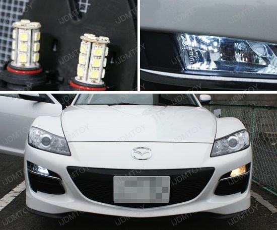 H4 HB2 18-SMD LED Fog Lights DRL