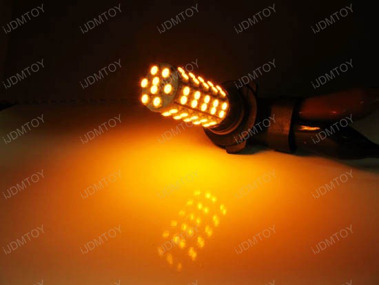 Golden Yellow 68-SMD 360-degree shine 9005/9006 Universal Fit Hyper-Flux LED Bulbs For Fog Lights or Daytime Running Lights