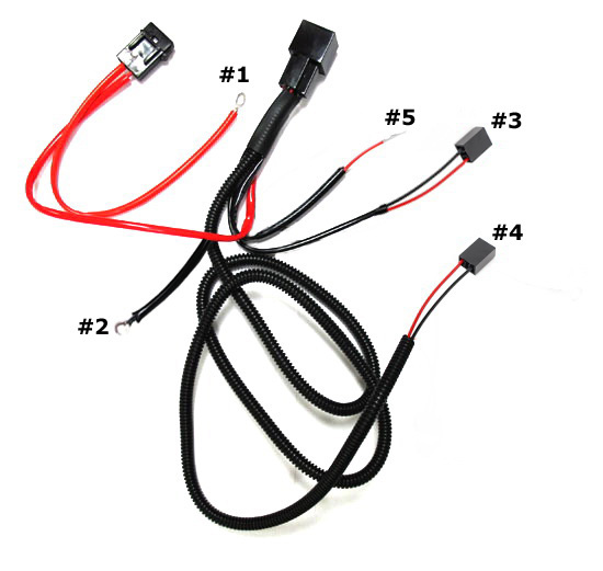 HID Conversion Kit Wire | HID Relay Kit | HID H7 Relay Harness Wiring