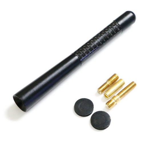 3" 5'' Universal Fit Aluminum Carbon Fiber Short Antenna For Car