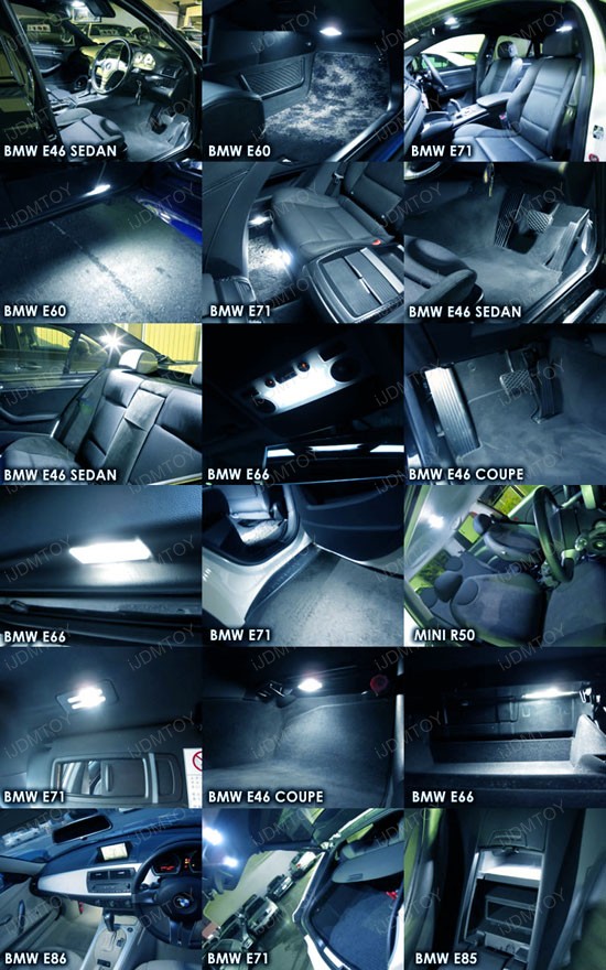Xenon White High Power OBC Error Free LED Step Courtesy Light Modules w/ Canbus Controller for BMW 1, 3, 5, 6, 7, Z4, X5, X6 Series