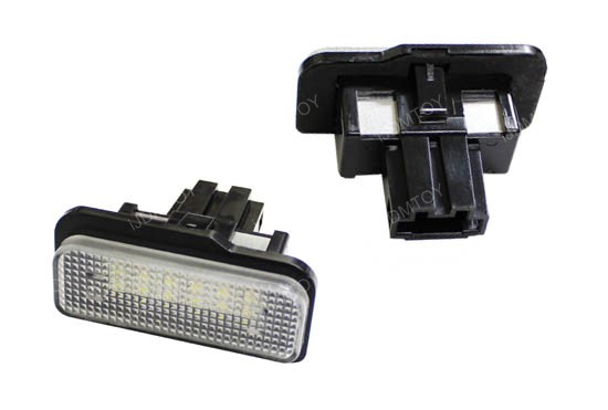 Xenon White High Power OBC Error Free LED License Plate Light Modules w/ Canbus Controller for Mercedes C Class, E Class, CLS Class, etc