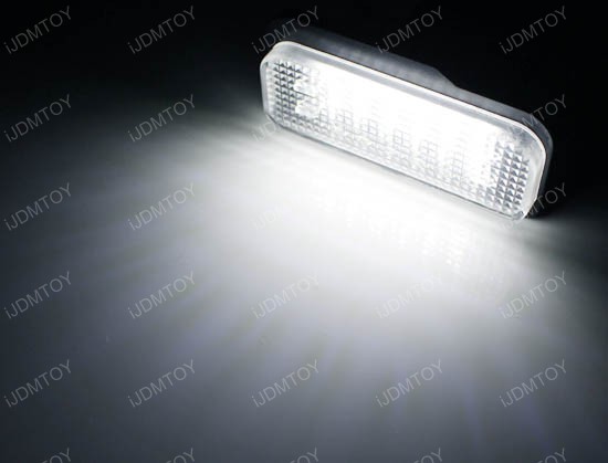 Xenon White High Power OBC Error Free LED License Plate Light Modules w/ Canbus Controller for Mercedes C Class, E Class, CLS Class, etc
