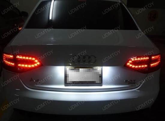 Xenon White High Power OBC Error Free LED License Plate Light Modules w/ Canbus Controller for Audi A4, A5, Q5, TT, ect