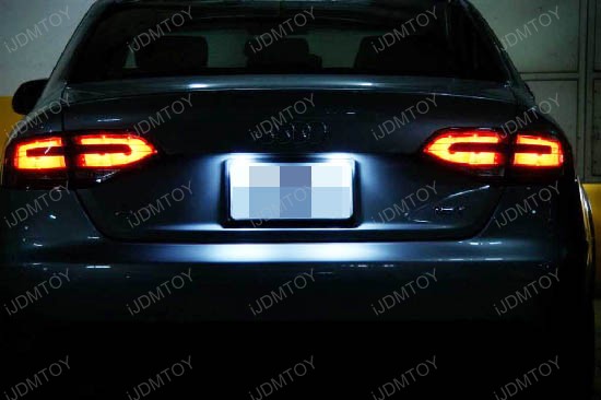 Xenon White High Power OBC Error Free LED License Plate Light Modules w/ Canbus Controller for Audi A4, A5, Q5, TT, ect