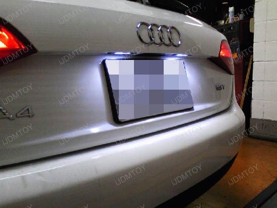 Xenon White High Power OBC Error Free LED License Plate Light Modules w/ Canbus Controller for Audi A4, A5, Q5, TT, ect
