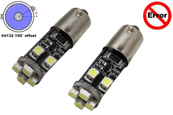 Error Free SMD BA9s 64132 H6W LED Bulbs