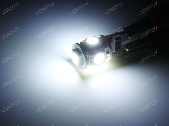5-SMD Error Free 2825 W5W LED BULBS