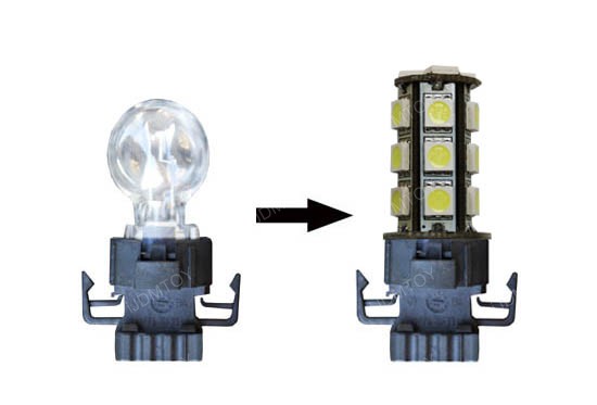 Error Free PW24W LED Bulbs For BMW F30 3 Series Daytime Running Lights