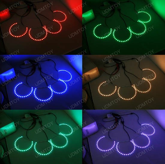 Multi-Color BMW E46 Angel Eyes LED Halo Rings