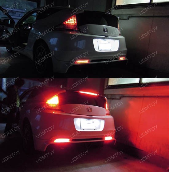 Honda CR Z Red Lens LED Bumper Reflector Lights