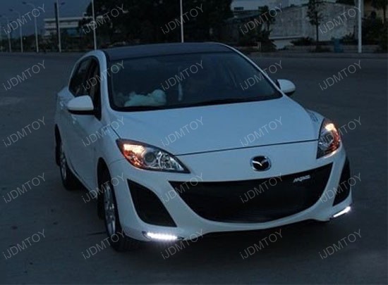 2010 2013 mazda3 oem fit led daytime running light kit mazdaspeed 3 fog light bulb