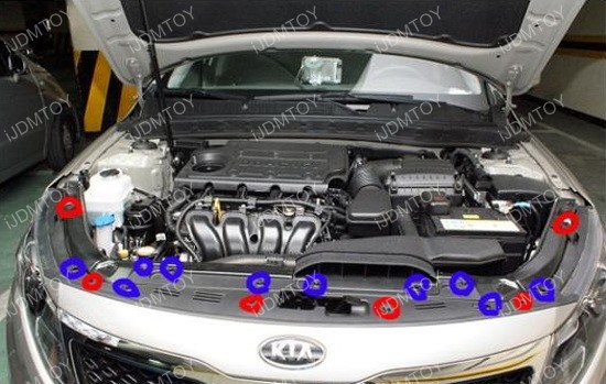 How to install Kia Optima KSpeed Direct Fit LED Daytime Running Lamps