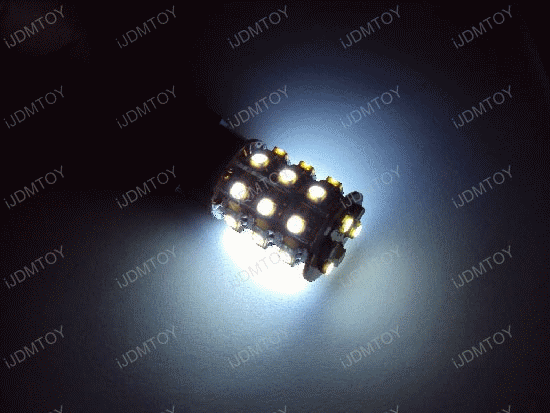 JDM Dual Color Switchback Xenon White/Amber Yellow 48-SMD 1157 (aka 7528) LED Indicator Corner/Blinker light bulbs