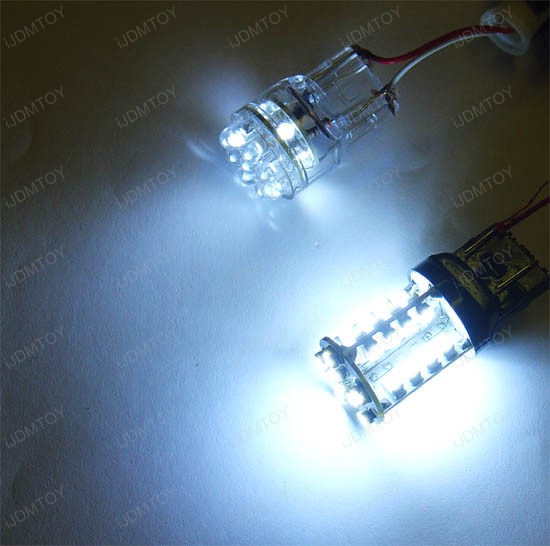 JDM Super Bright Xenon White 40-SMD T25 3156 (aka 3056) or 3157 (aka 3057) LED Indicator Corner/Blinker Brake Tail light bulbs
