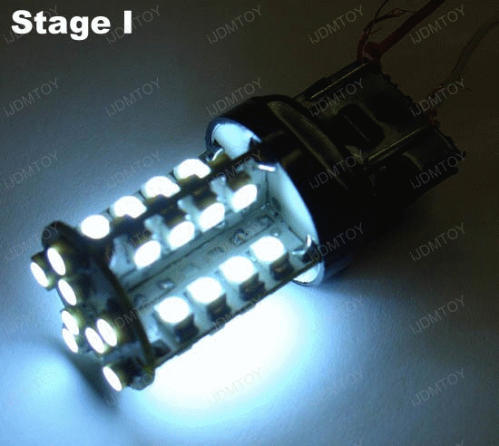 JDM Super Bright Xenon White 40-SMD S25 1156 (aka 7528) or 1157 (aka 7506) LED Indicator Corner/Blinker Brake Tail light bulbs