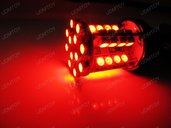 JDM Super Bright Brilliant Red 40-SMD 3156 (aka 3056) or 3157 (aka 3057) LED indicator, turn signal, backup, brake light bulbs