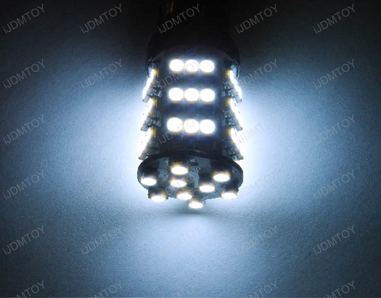 JDM Super Bright Xenon White 54-SMD T25 3156 (aka 3056) or 3157 (aka 3057) LED indicator, turn signal, backup, brake light bulbs