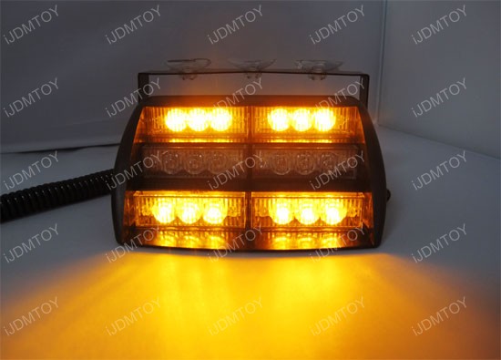 Amber White 18-LED Strobe Lighting Kit
