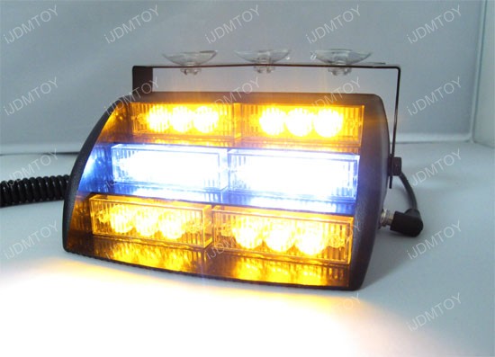 Amber White 18-LED Strobe Lighting Kit