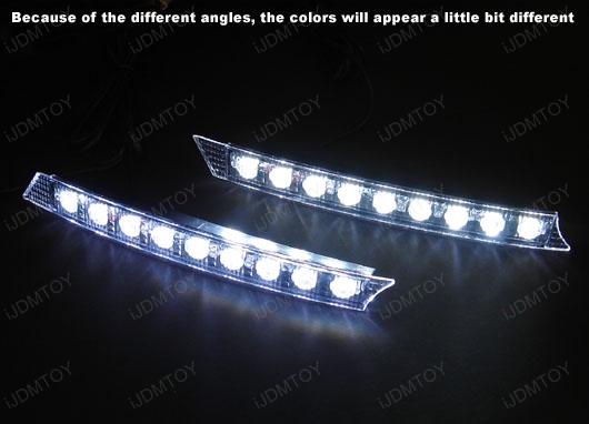 JDM Audi A5 A6 Style High Power 9-LED Xenon White Daytime Running Light (DRL) Lamp kit