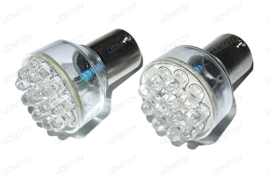 JDM 12-LED S25 1156 (aka 7506 7527) or 1157 (aka 1154 7528) LED Bayonet Light Bulbs