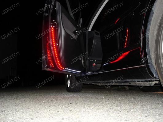 JDM Slim Ultra Blue/Xenon White/Brilliant Red/Light Green 12 inches 15LED Flexible LED Strip Lights for interior, under door or floor lighting