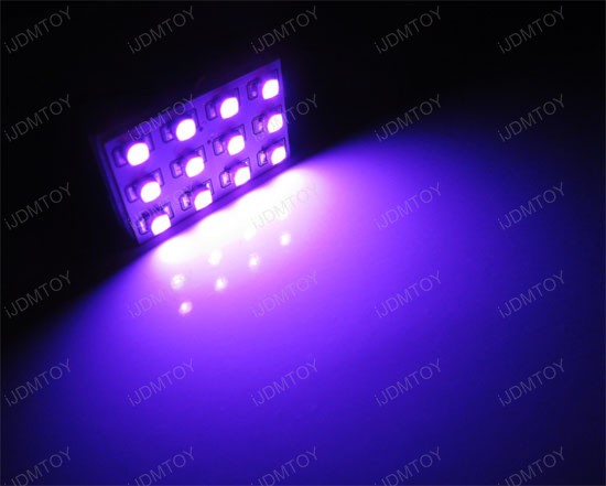 Pinkish Purple LED Interior Lights Dome Map