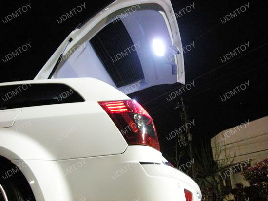 JDM Super Bright Xenon White or Ultra Blue Luxer1 9-SMD 3-Emitter 5050 LED Interior Map/Dome Panel Lights, Fits 168 2825 DE3175 6411 578 211-2 etc