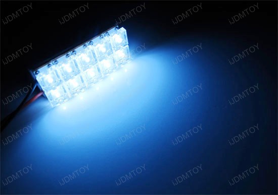 JDM Super Bright Xenon White Luxer1 10-FLUX LED Interior Map/Dome Panel Lights, Fits 168 2825 DE3175 6411 578 211-2 etc (universal fit)