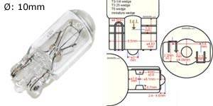 T10/T15 wedge base bulb, will replace the following bulb size: 158 161 168 194 2821 2823 2825 2827 W5W, etc.