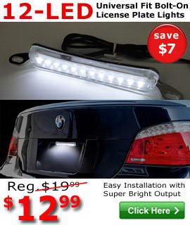 12-LED License Plate Light Lamp