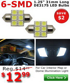 6-SMD DE3175 LED bulbs on sale
