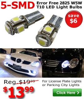 5-SMD Error Free T10 LED Bulbs 