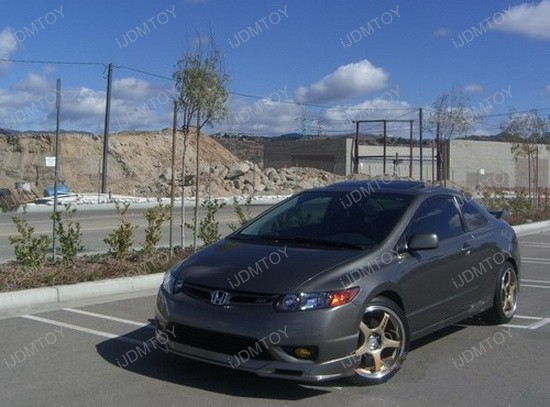 06-11 Honda CIVIC 2DR Black Housing Clear Lens Euro Style Reflector Headlights