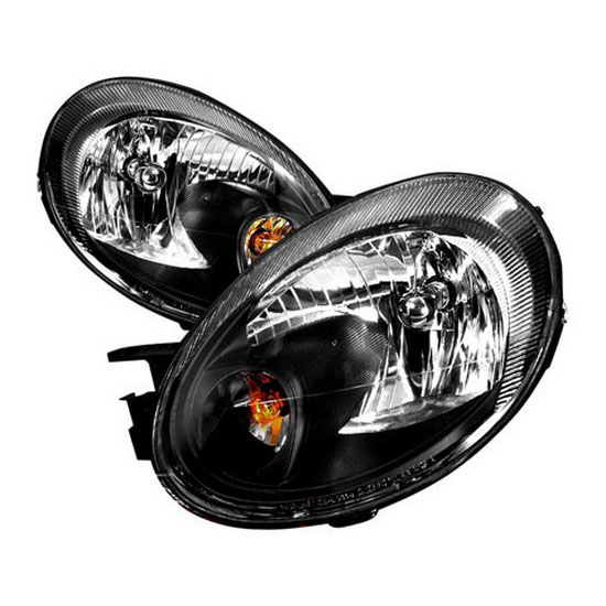 03 05 Dodge Neon Black Housing Euro Style Reflector Headlights 2003 2005 Dodge Neon Black Housing Euro Style Reflector Headlights
