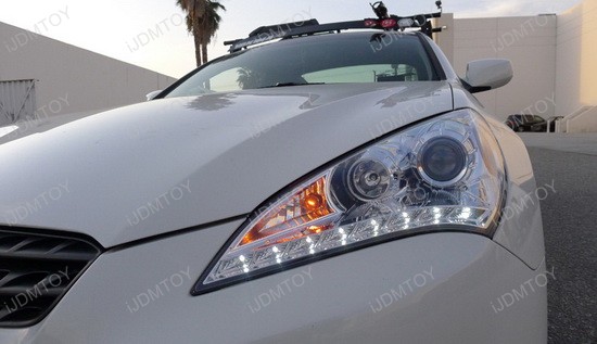 10-12 Hyundai GENESIS COUPE Chrome Housing Projector LED Headlights