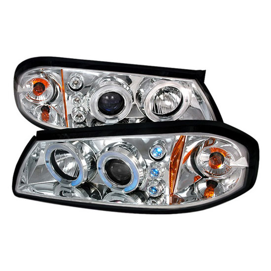 00 05 Chevrolet Impala Chrome Dual Halo Projector Led Headlights 2000 2005 Chevrolet Impala Chrome Housing Dual Halo Angel Eyes Projector Led Headlights