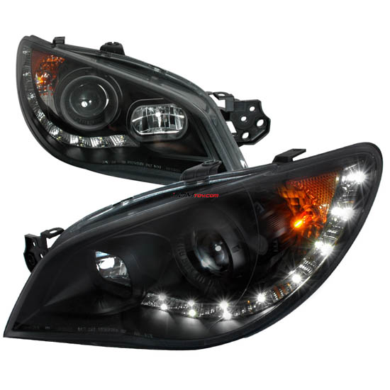 06 07 Subaru Impreza Wrx Black Projector Led Headlights 06 07 Subaru Impreza Wrx Black Housing Projector Led Headlights