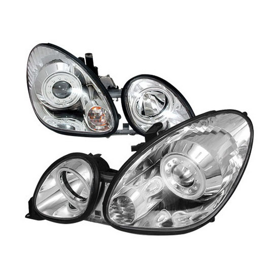 98-05 Lexus GS300 GS400 GS430 Chrome Housing Dual CCFL Halo Angel Eyes Projector Headlights