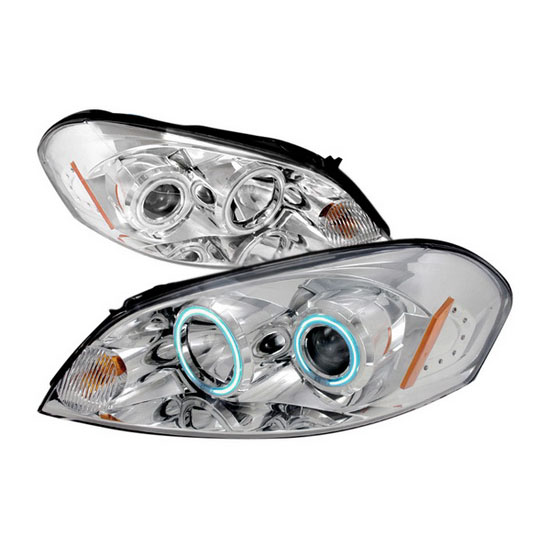 2006-2012 Chevrolet IMPALA Chrome Housing Dual CCFL Halo Angel Eyes Projector Headlights